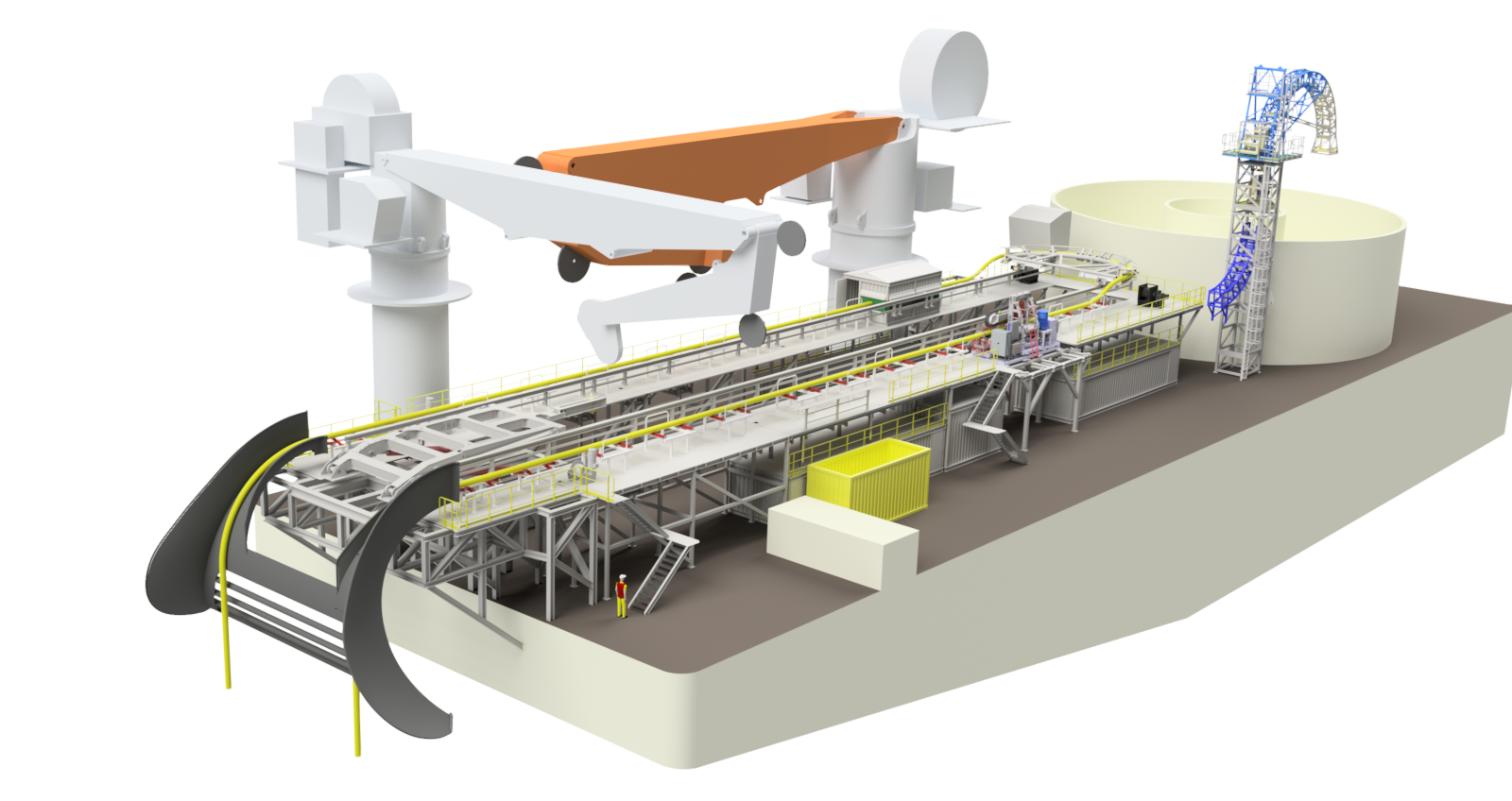 Render of cable lay system