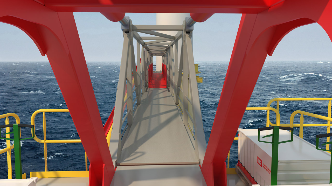 View inside gangway