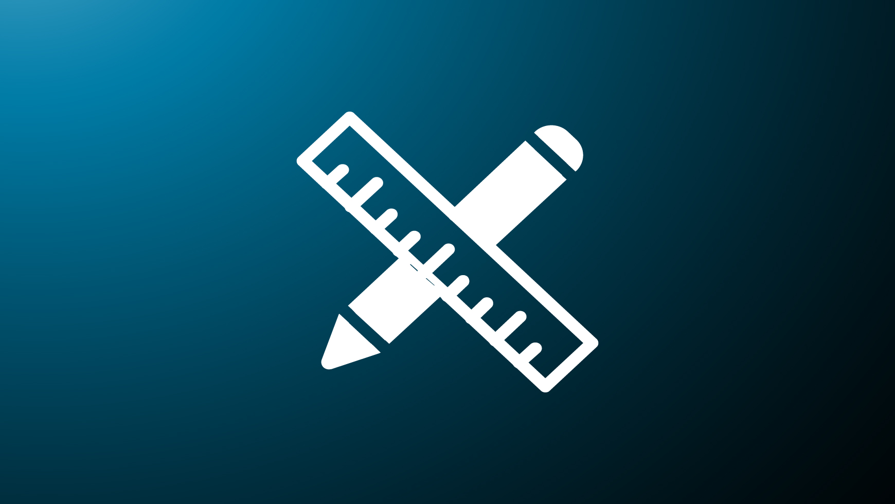 Multi-disciplinary engineering capability icon of pencil and ruler