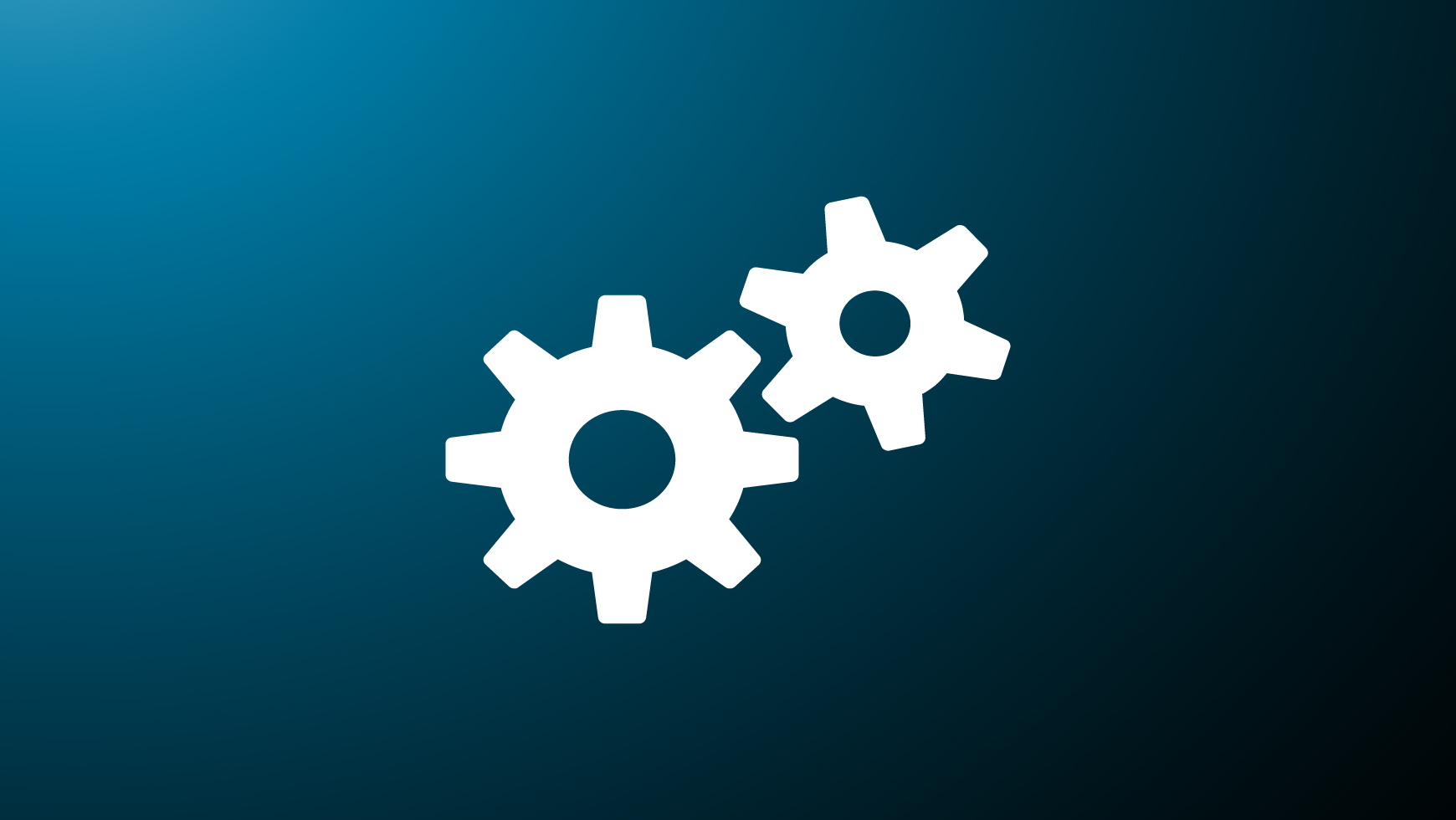 Fully equipped production facilities icon of cogwheels
