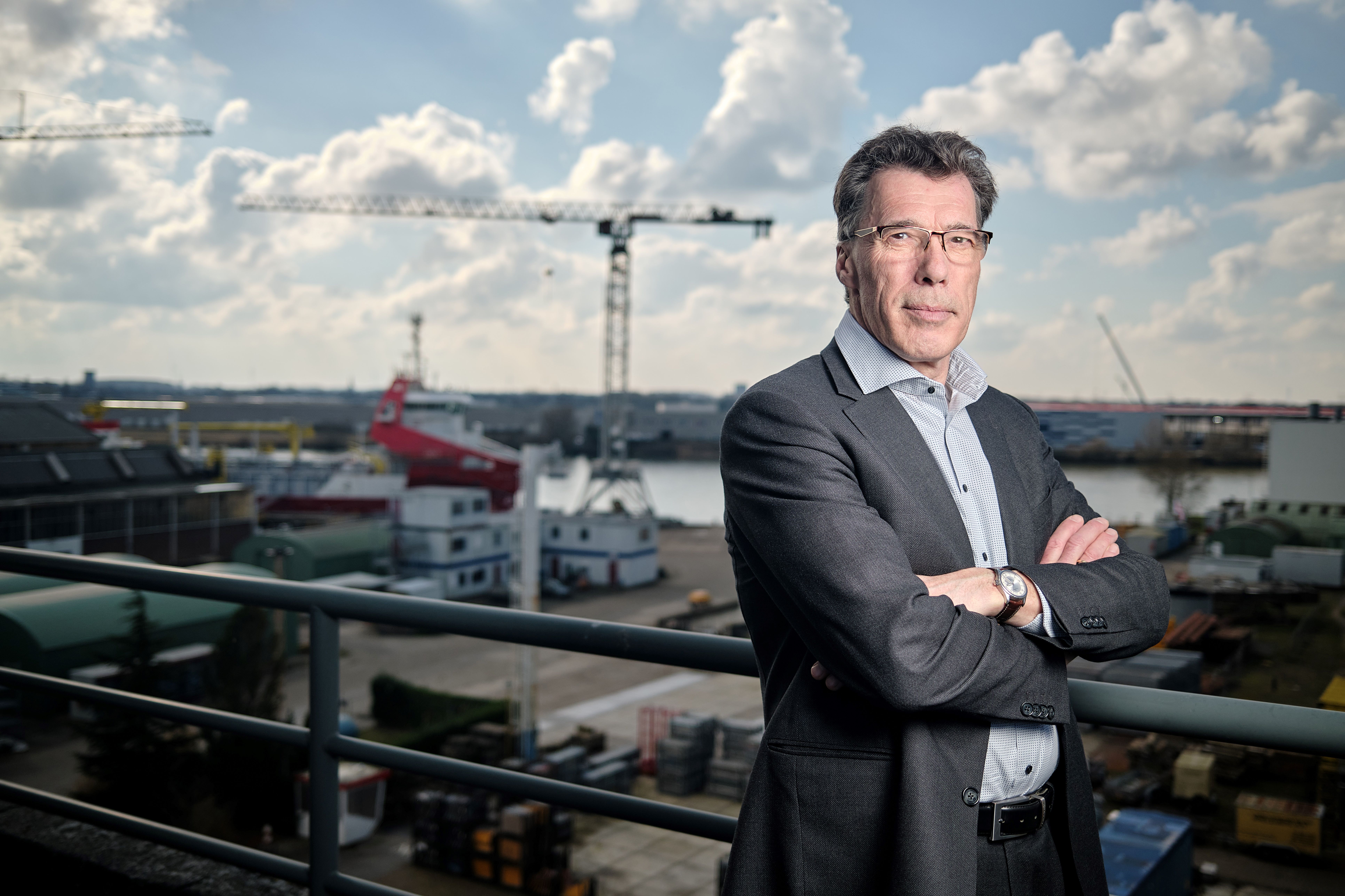 CEO Derk te Bokkel at yard Royal IHC in Kinderdijk, The Netherlands