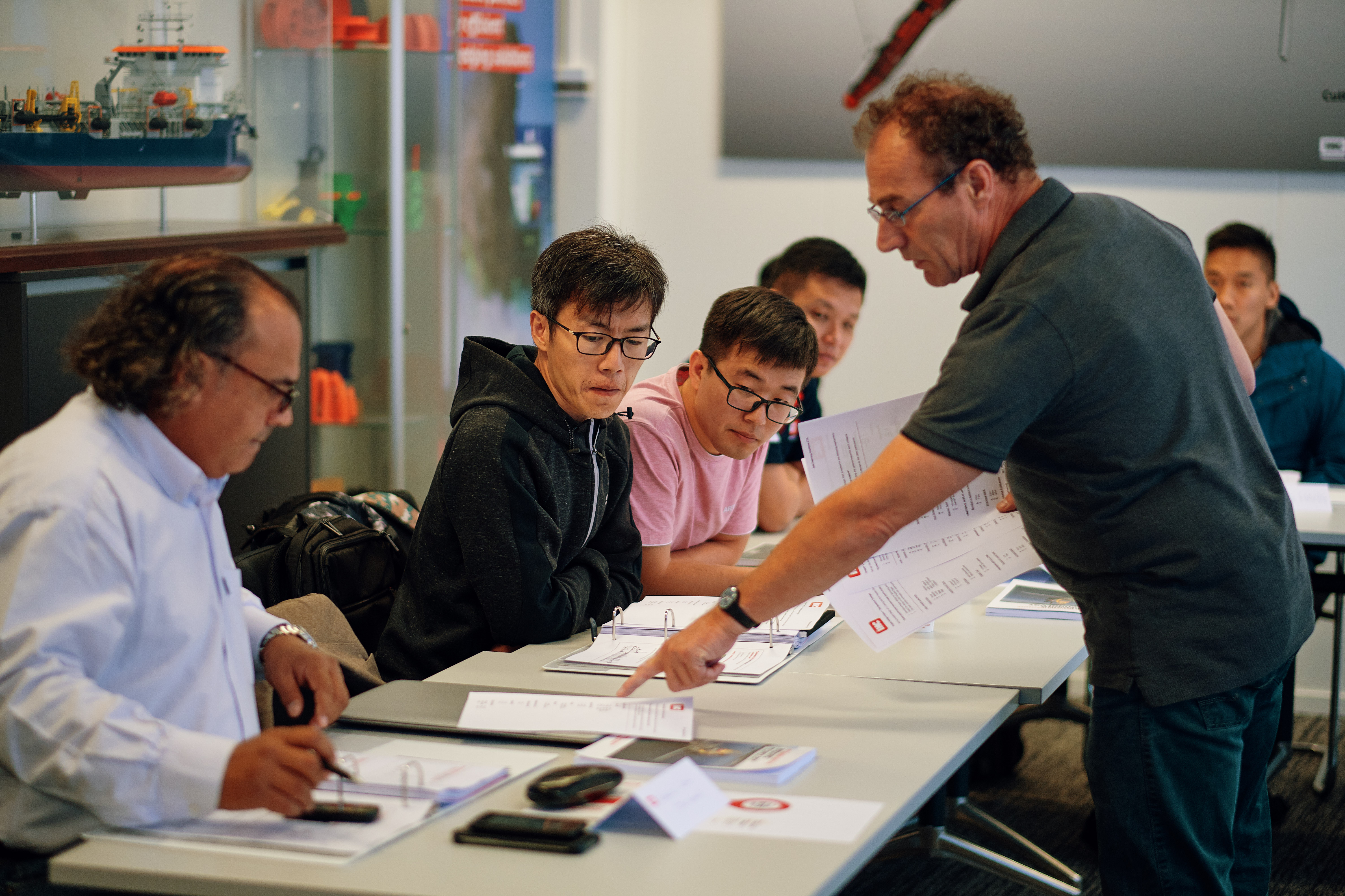 Students dredging project staff training