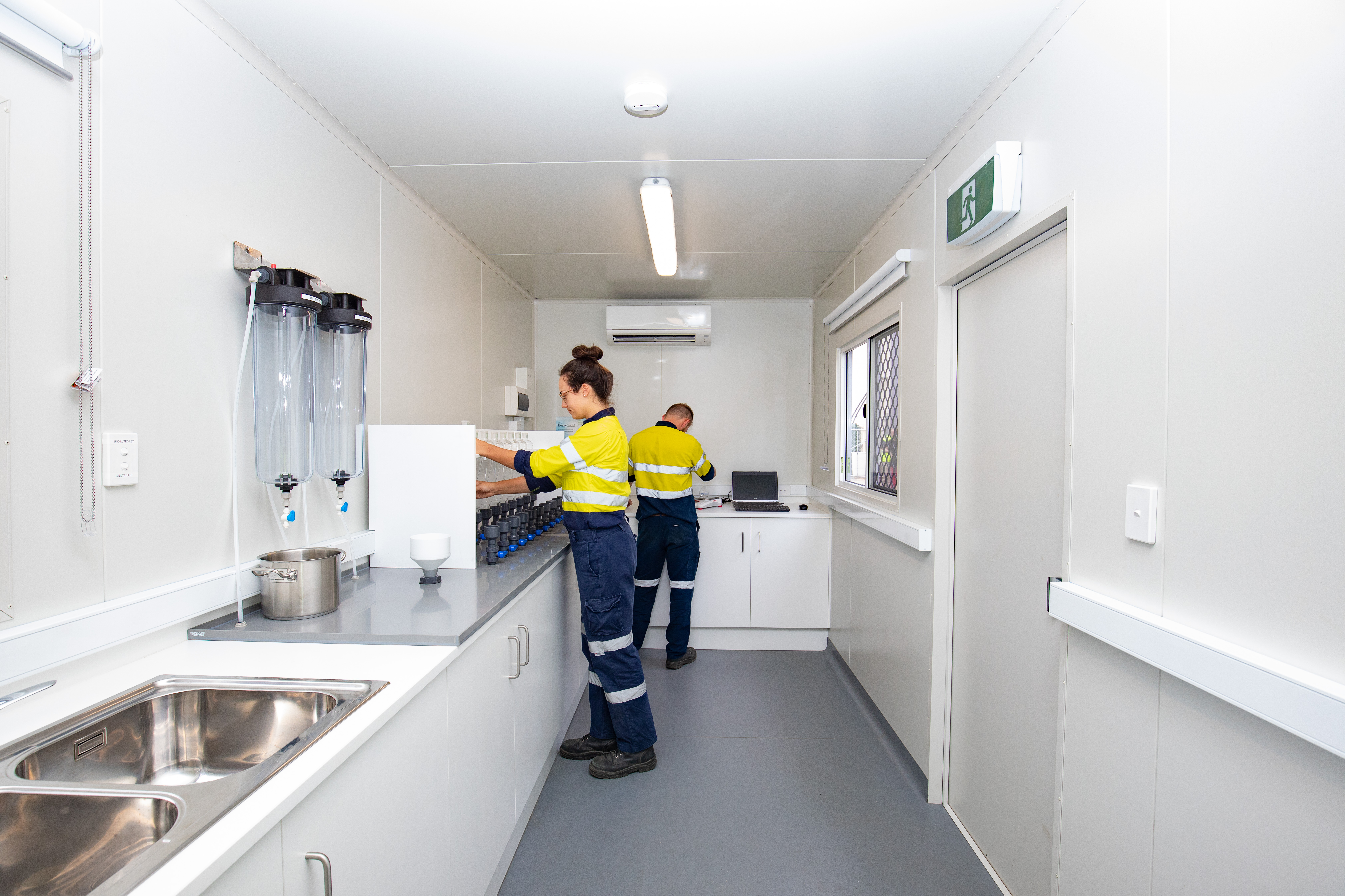 People working inside the LST Lab