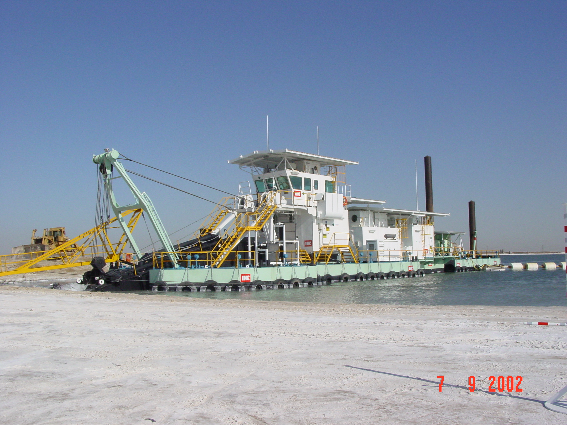 Salt mining vessel wheel dredge