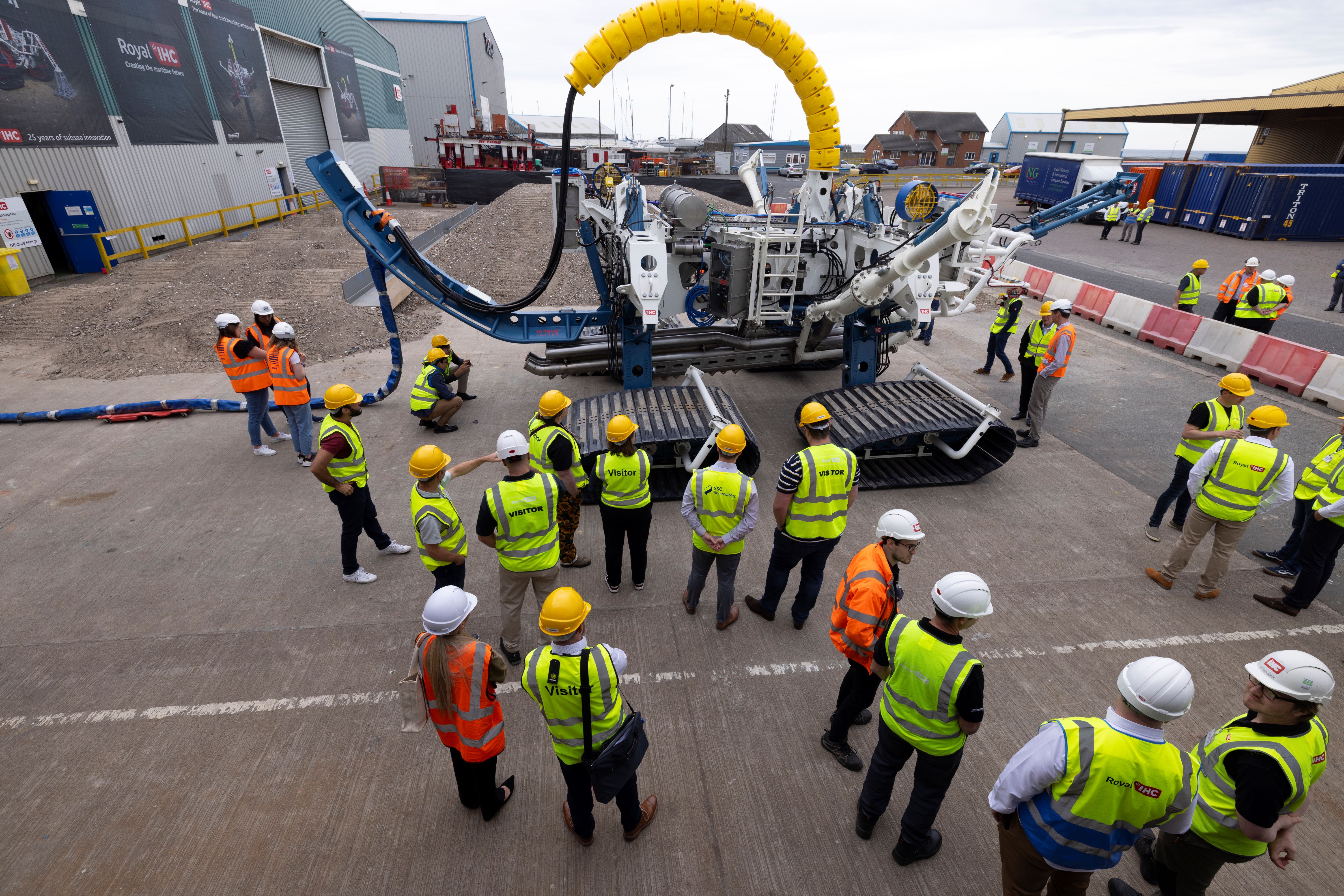 A close look at the Amphibious High-Traq Jetter for the people attending the demo