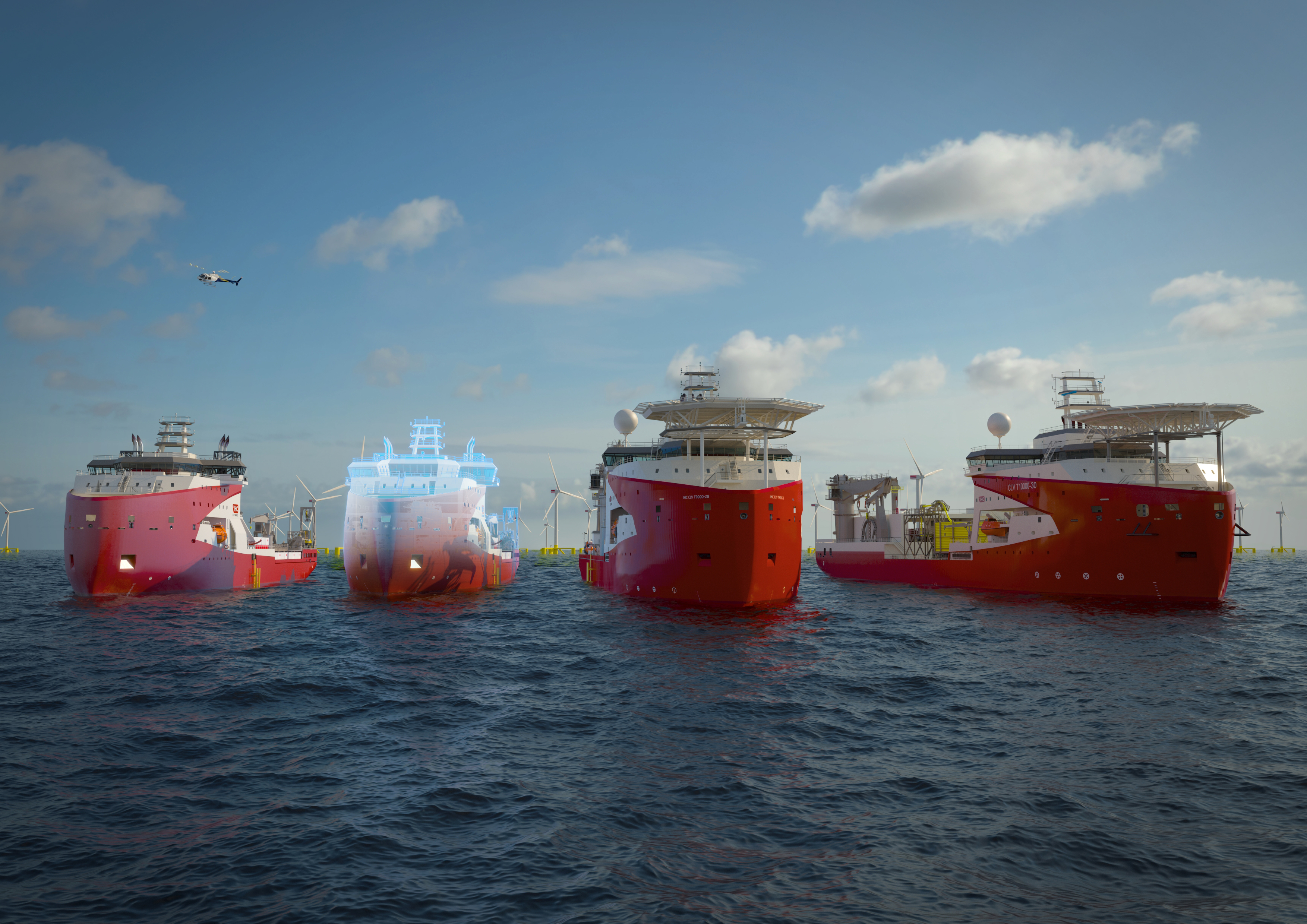 Visual of (dynamic) cable lay vessels