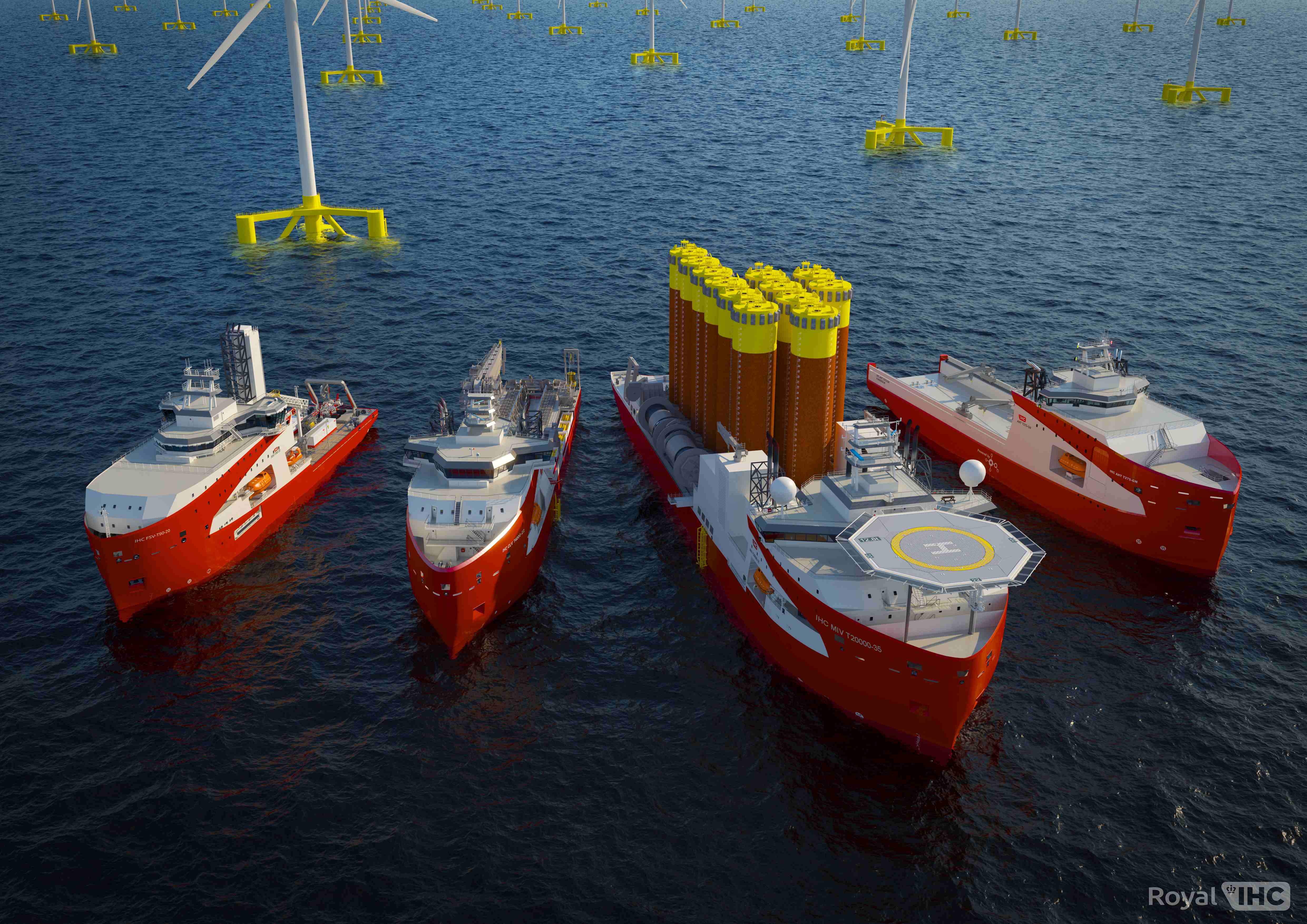Image dynamic cable lay vessels