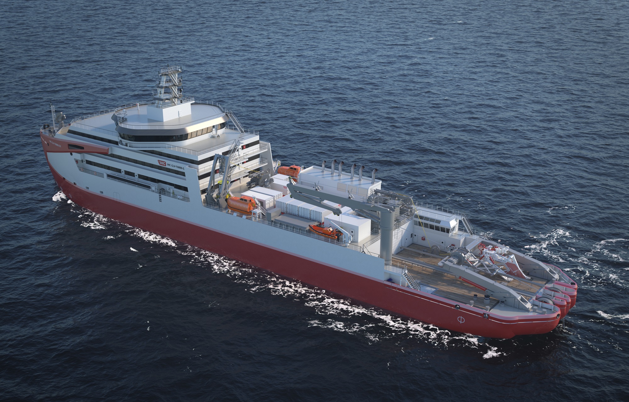 Cable lay vessel - per water back