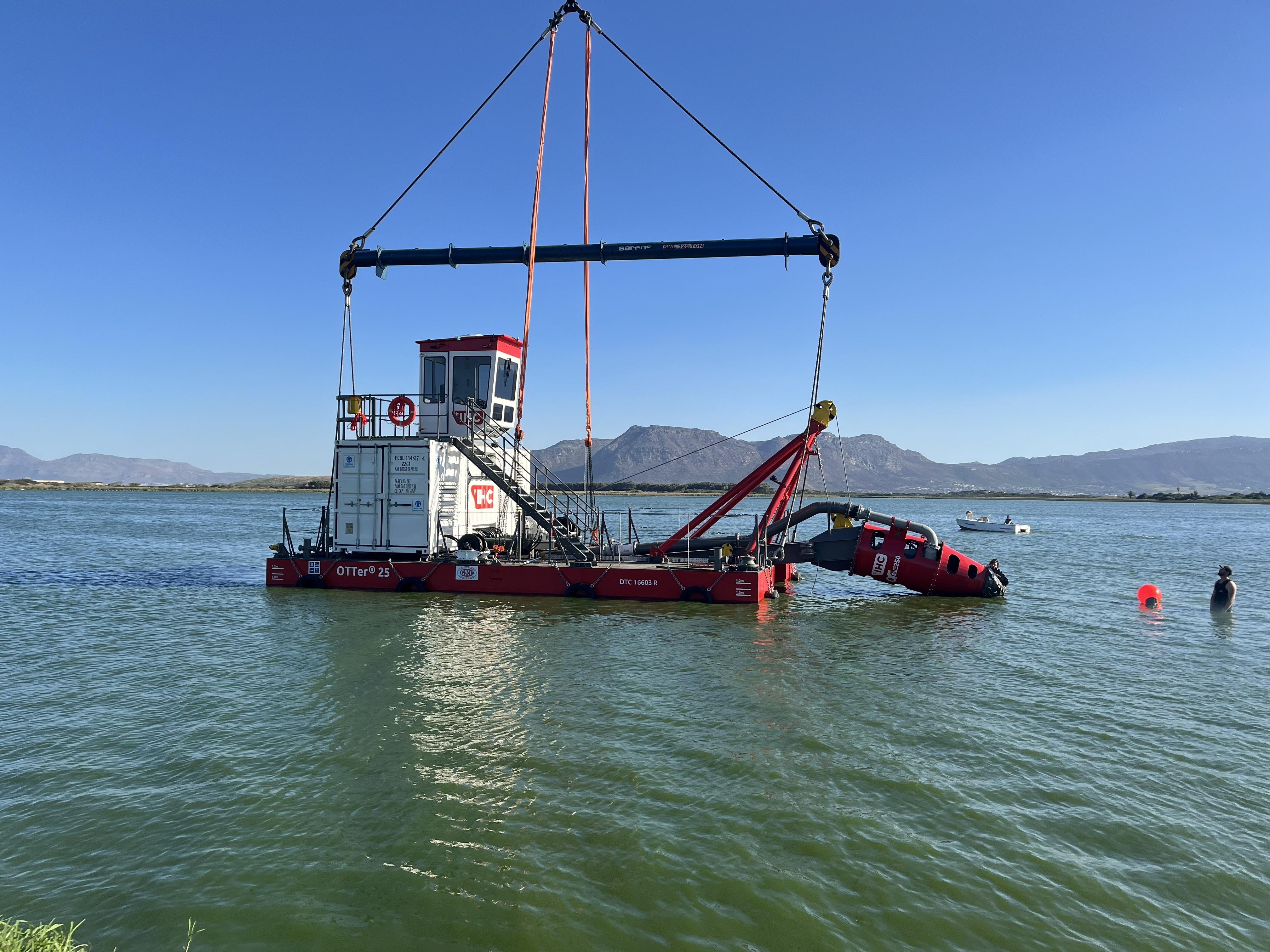 OTTer® dredger being launched into position