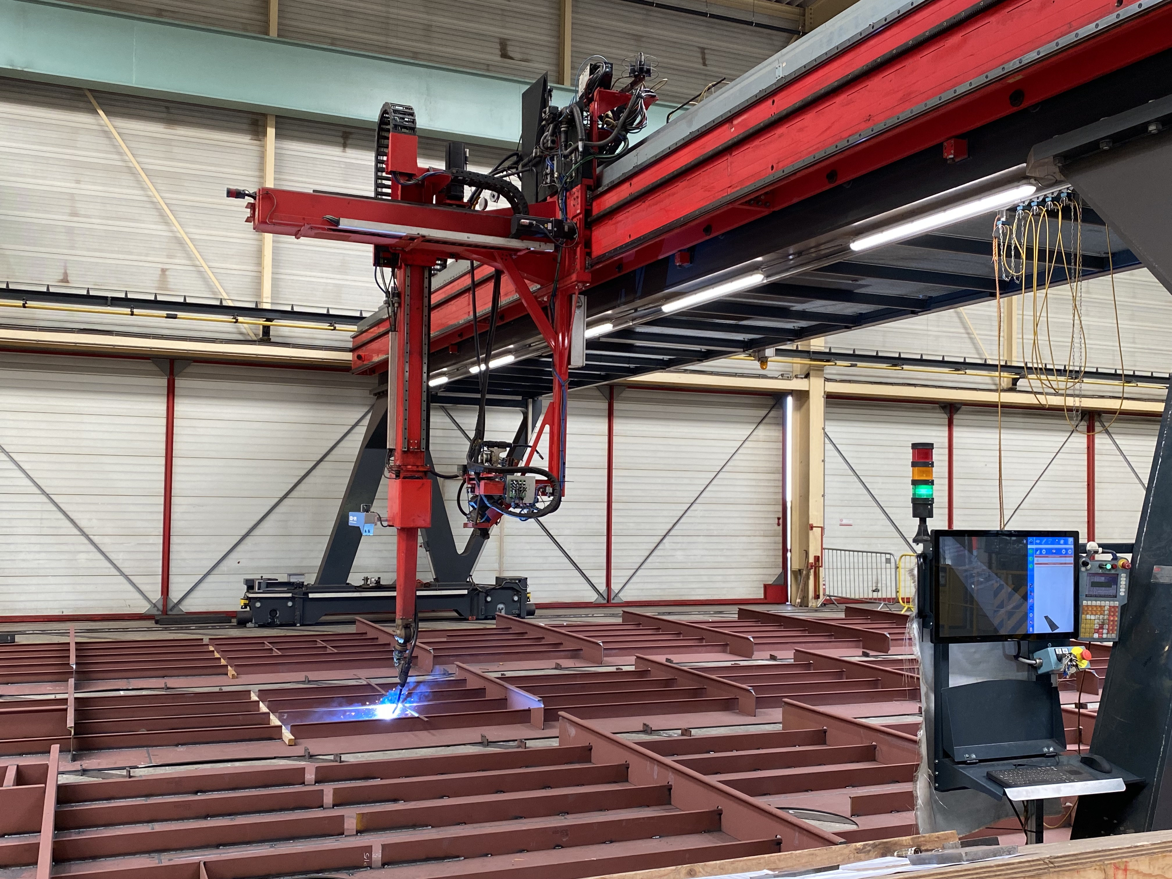 Welding robot at work 