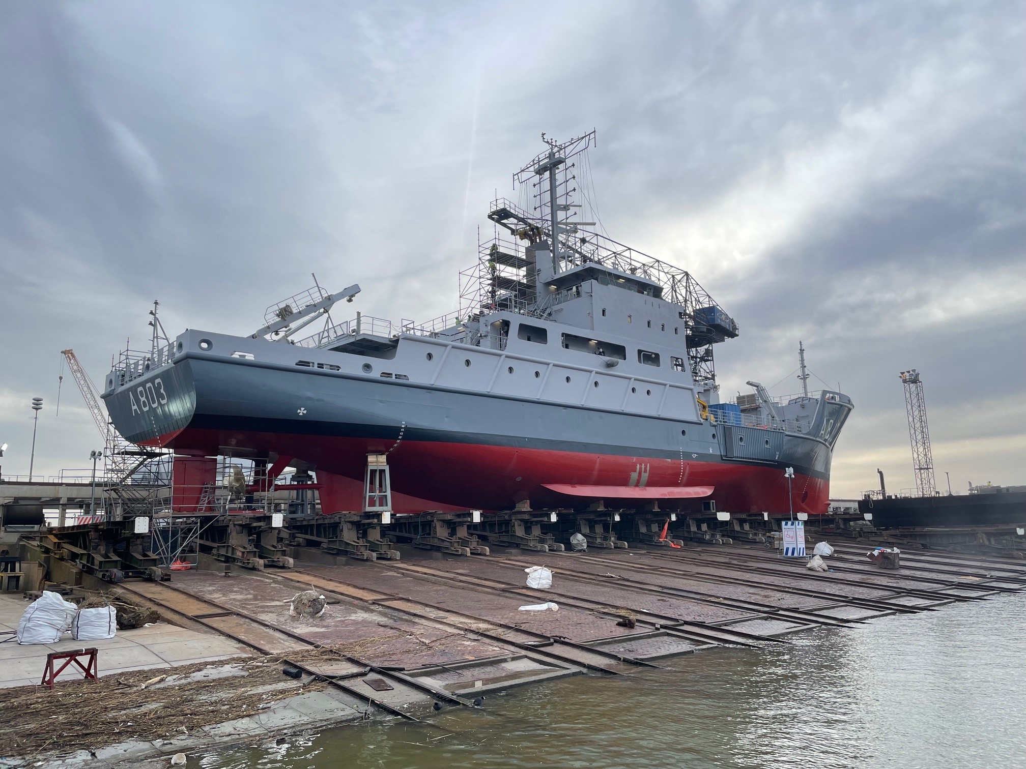 HNLMS Luymes in dock for maintenance