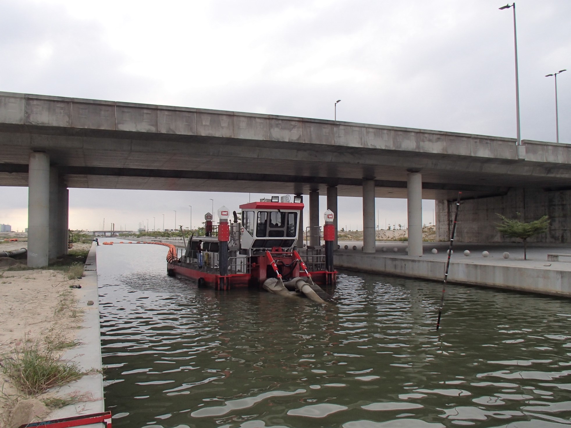 A Beaver® maintaining a channel in Africa